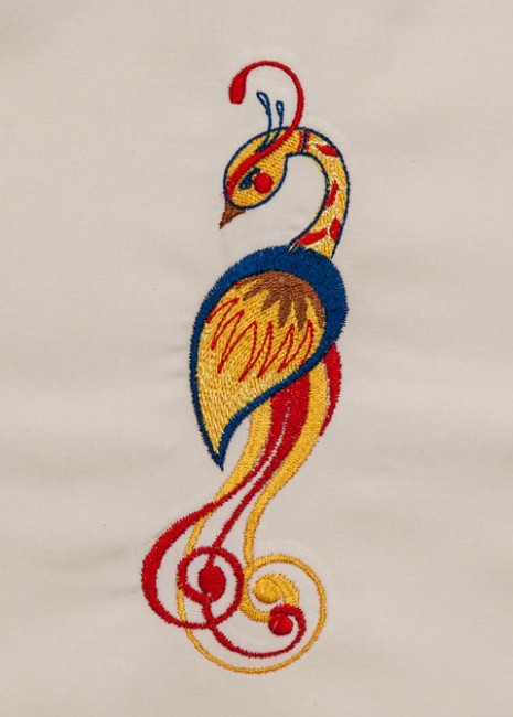 BFC1373 Fanciful Scrolly Birds