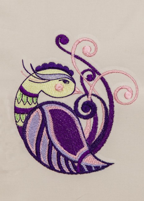 BFC1373 Fanciful Scrolly Birds