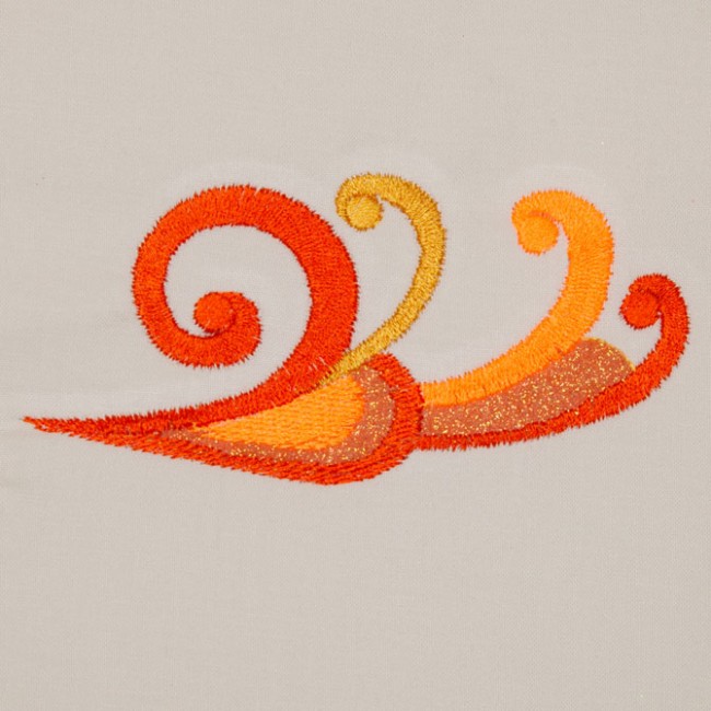 BFC1374 Glittery Scrolly Birds