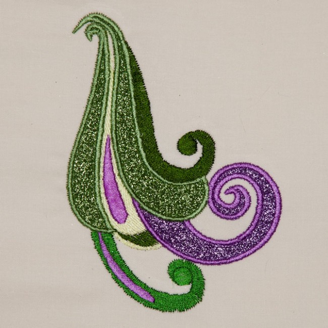 BFC1374 Glittery Scrolly Birds