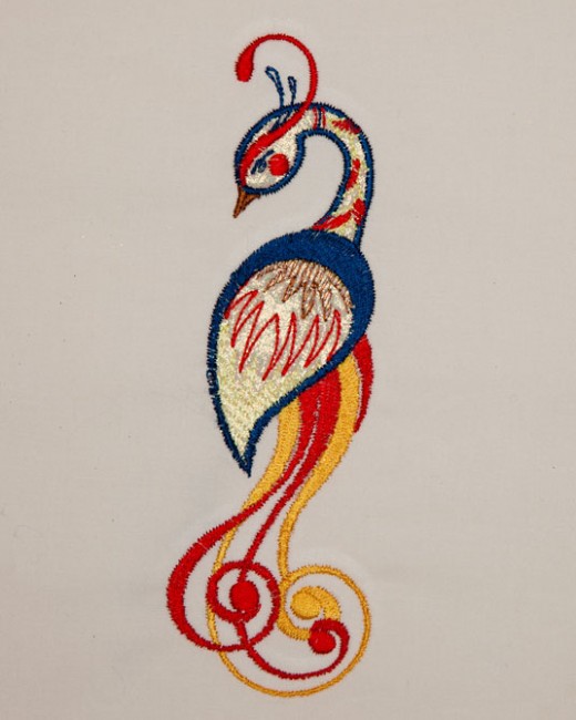BFC1374 Glittery Scrolly Birds