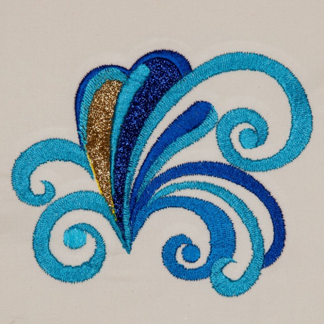 BFC1374 Glittery Scrolly Birds