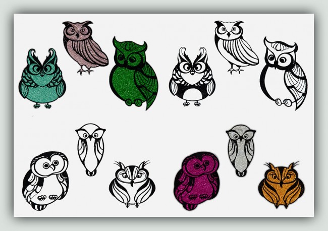 BFC1376 Owls to Glitter or Not