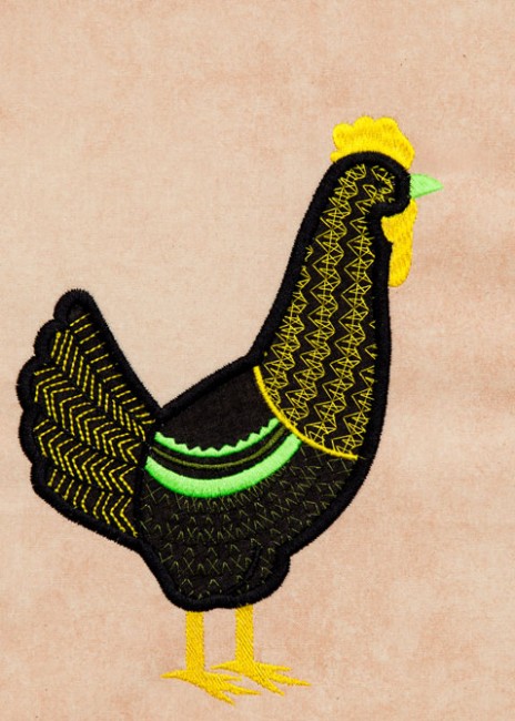 BFC1386 Embellished Funky Roosters