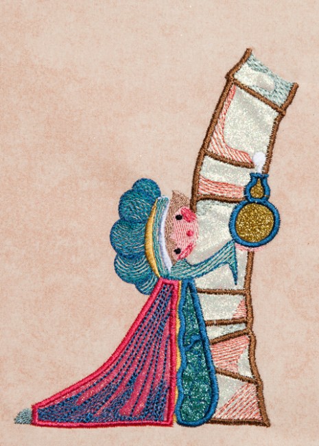 BFC1394 Folk Art Nativity Applique