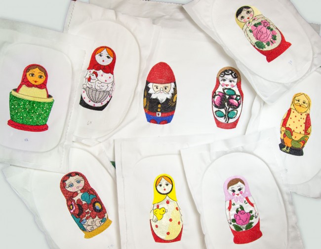 BFC1423 Matryoshka Dolls with Glitter