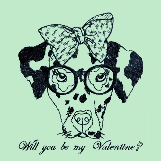 BFC1425 Hipster Animals in Love Blackwork