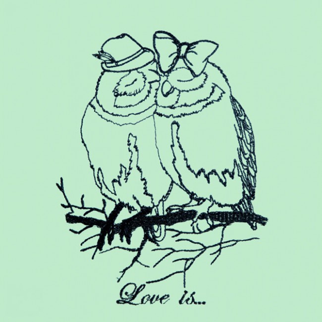 BFC1425 Hipster Animals in Love Blackwork