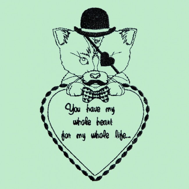 BFC1425 Hipster Animals in Love Blackwork