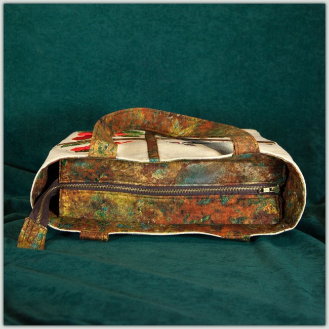 BFC1427 Hummingbird and Hibiscus Handbag