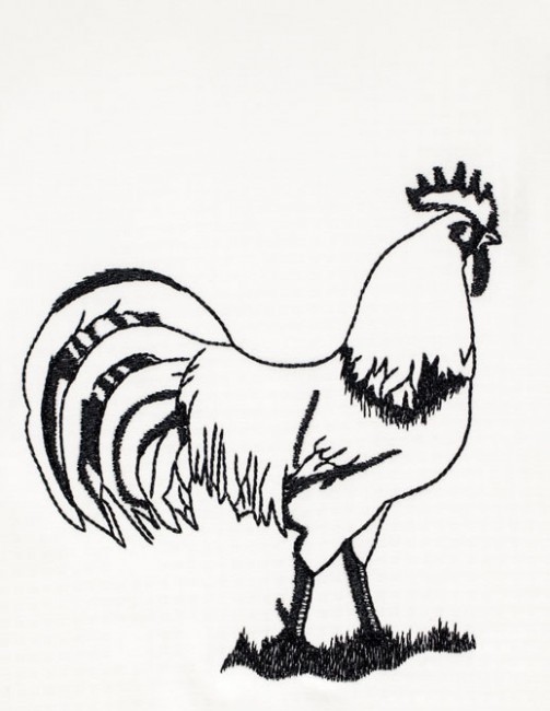 BFC1428 Blackwork Roosters