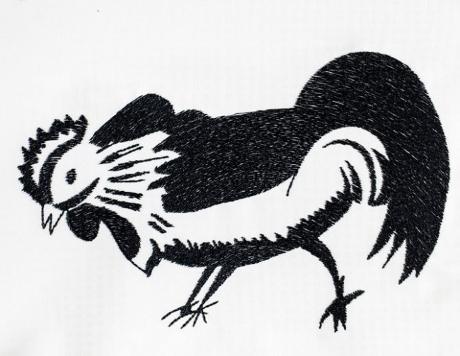 BFC1428 Blackwork Roosters