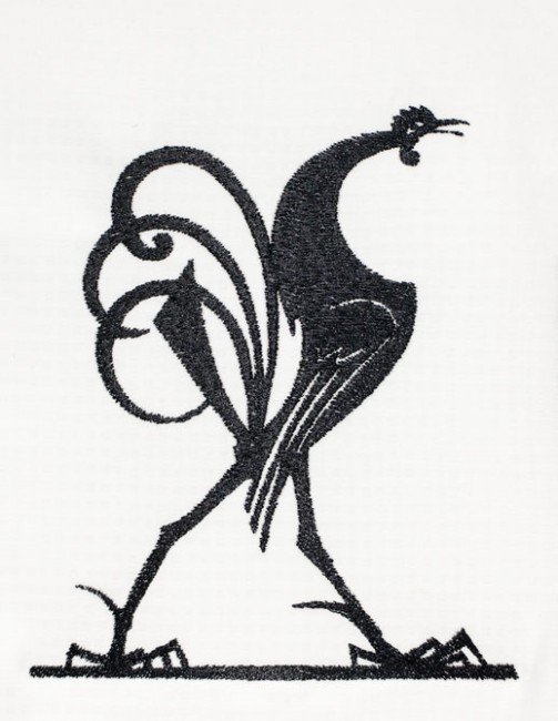 BFC1428 Blackwork Roosters
