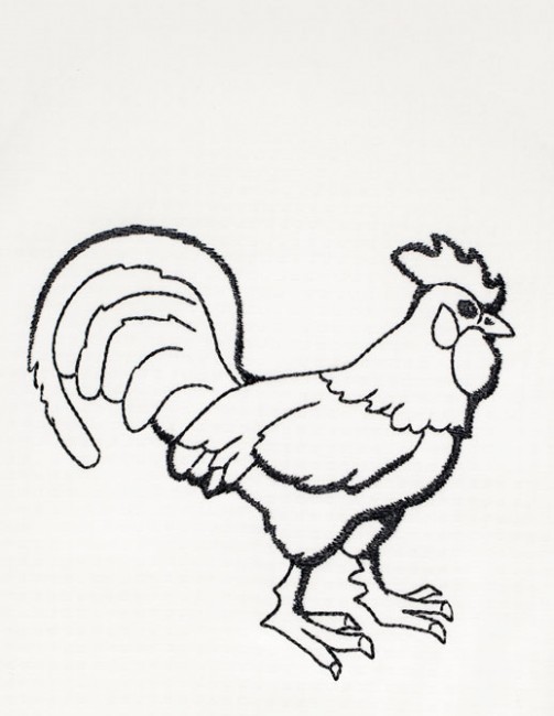 BFC1428 Blackwork Roosters