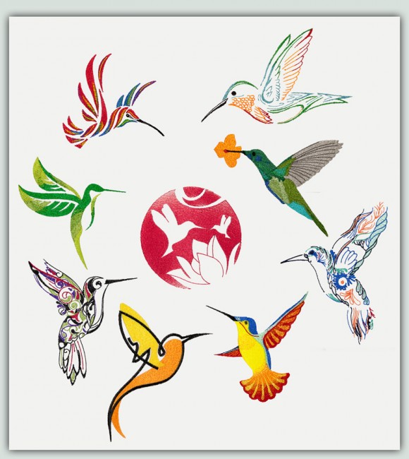 BFC1449 Fantasy Hummingbirds