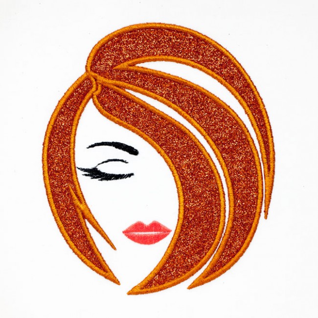 BFC1454 Applique Ladies for Glitter or Fabric
