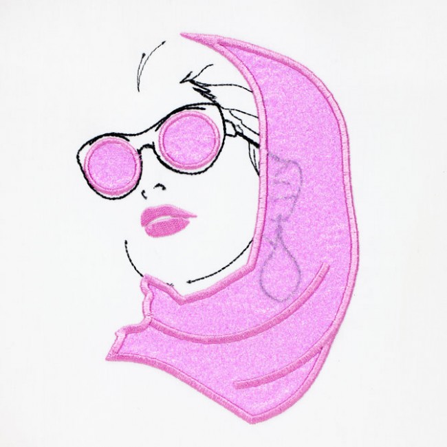 BFC1454 Applique Ladies for Glitter or Fabric