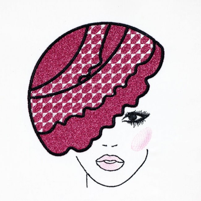 BFC1454 Applique Ladies for Glitter or Fabric