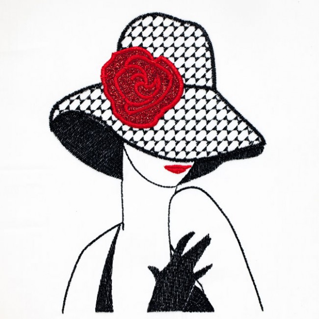 BFC1454 Applique Ladies for Glitter or Fabric