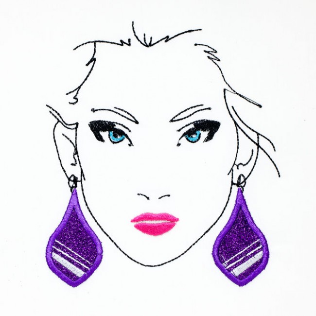 BFC1454 Applique Ladies for Glitter or Fabric
