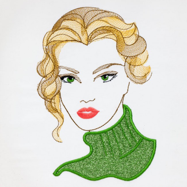 BFC1454 Applique Ladies for Glitter or Fabric
