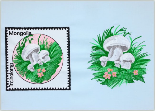 BFC1455 Vintage Mushroom Stamps