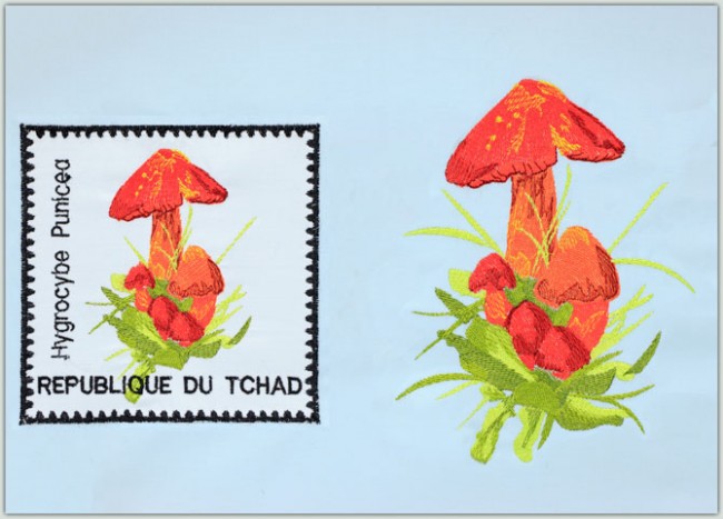 BFC1455 Vintage Mushroom Stamps