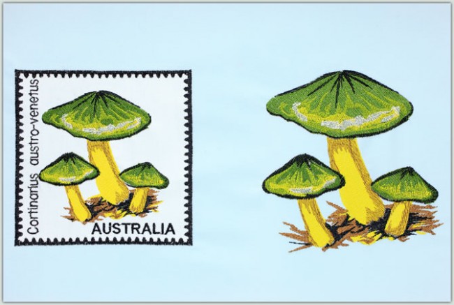 BFC1455 Vintage Mushroom Stamps