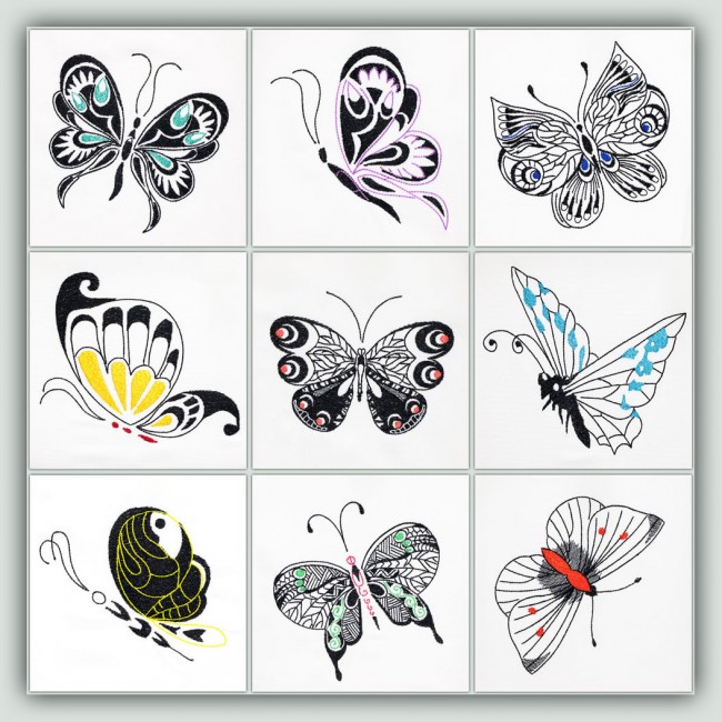 BFC1457 Fanciful Butterflies