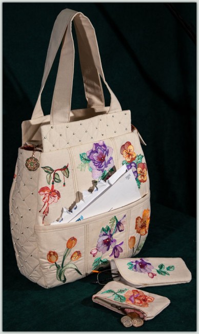 BFC1474 Watercolor Handbag Set