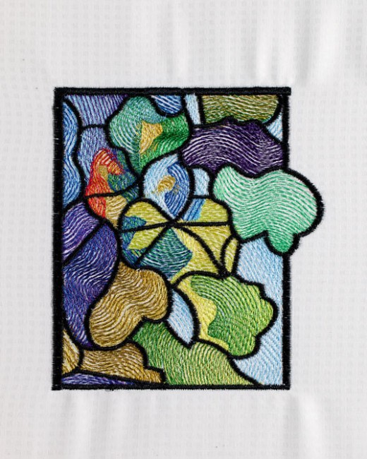 BFC1478 Tiffany Stained Glass Peony Window