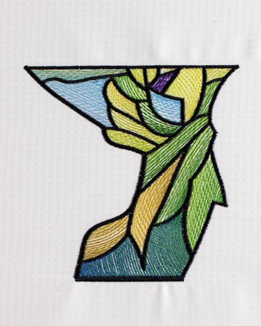 BFC1478 Tiffany Stained Glass Peony Window