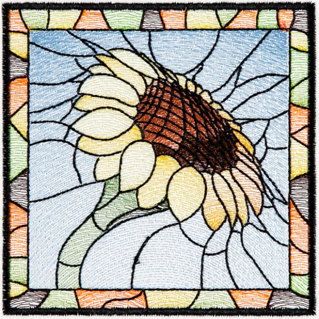 BFC1481 Stained Glass Floral Squares