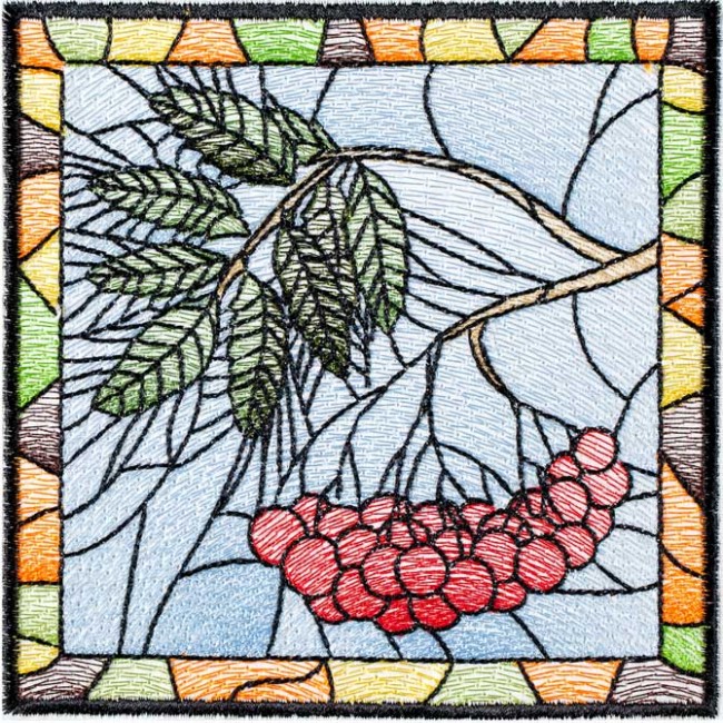 BFC1484 Stained Glass Floral Squares II