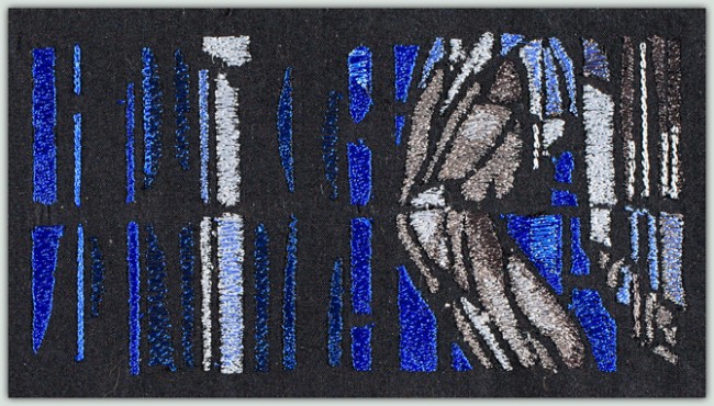 BFC1488 Large Stained Glass - Jesus and Mary