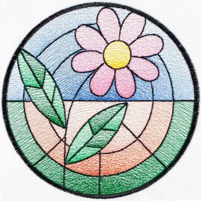 BFC1498 Stained Glass Circles-Summer's End