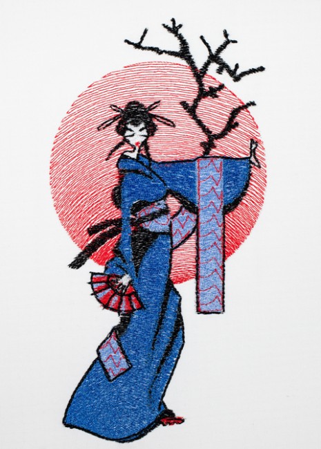 BFC1499 Geishas in a Contemporary Style