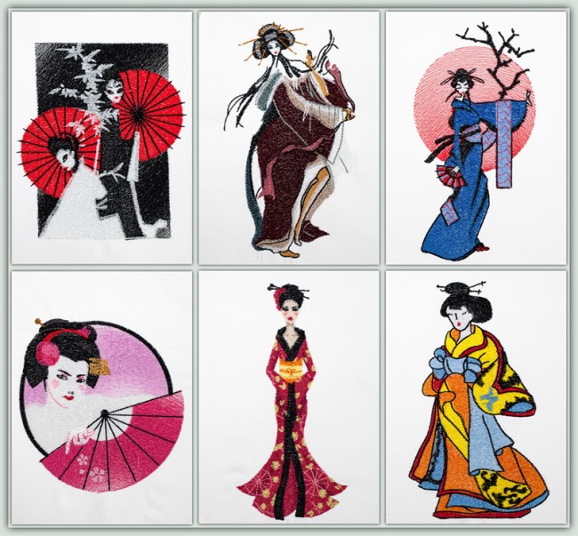 BFC1499 Geishas in a Contemporary Style