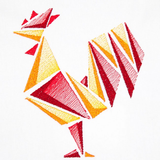 BFC1533 Colorful Abstract Roosters