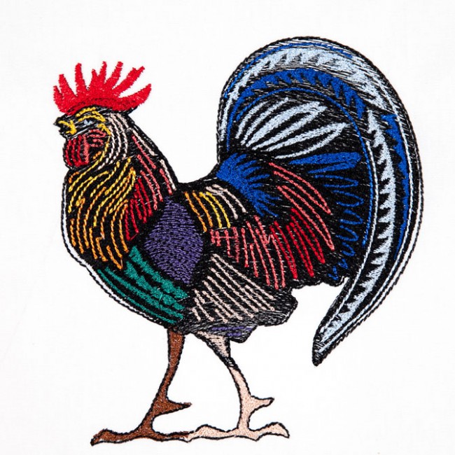BFC1533 Colorful Abstract Roosters