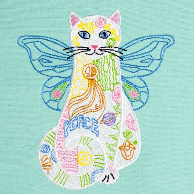 BFC1534 Applique or Not Adorable Felines