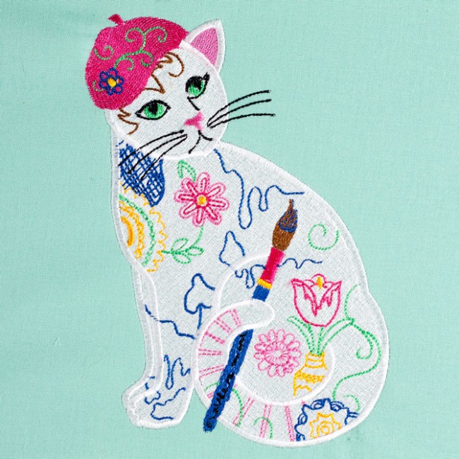 BFC1534 Applique or Not Adorable Felines