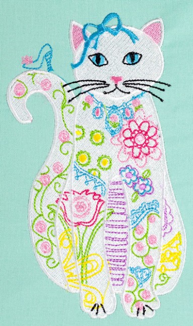 BFC1534 Applique or Not Adorable Felines