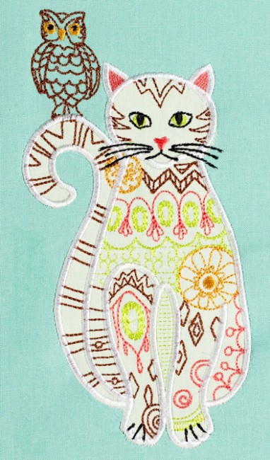 BFC1534 Applique or Not Adorable Felines