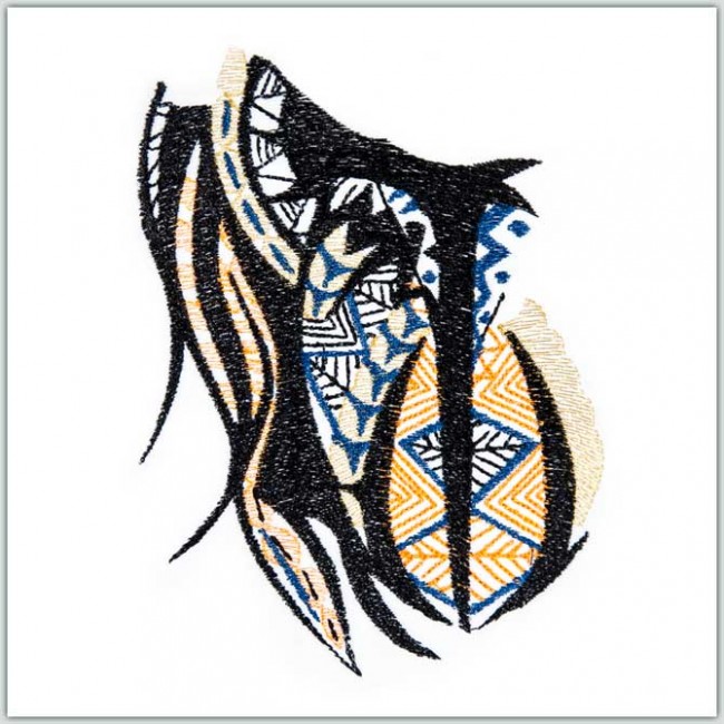 BFC1541 Large Tribal Wolf