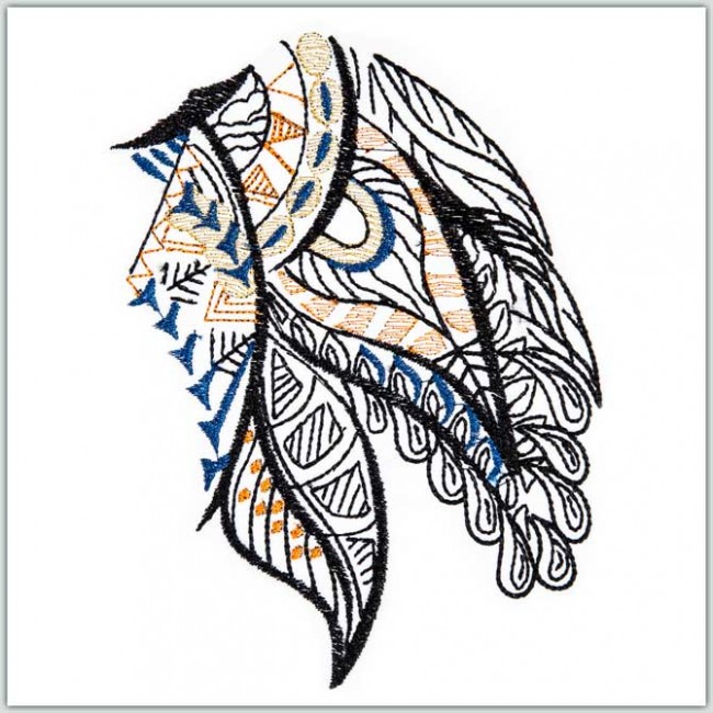 BFC1541 Large Tribal Wolf