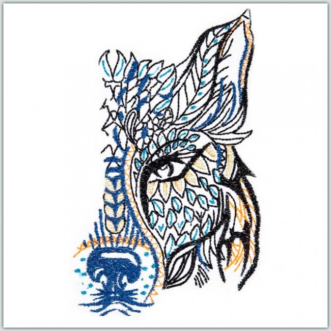 BFC1541 Large Tribal Wolf