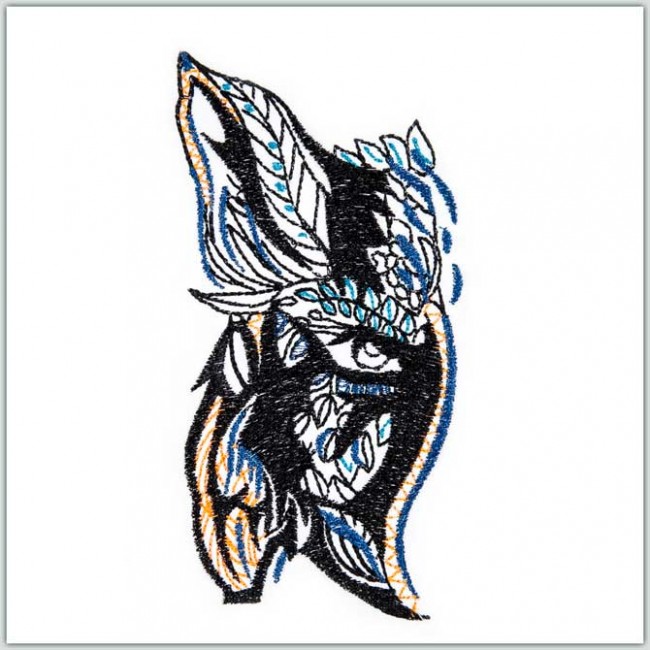 BFC1541 Large Tribal Wolf