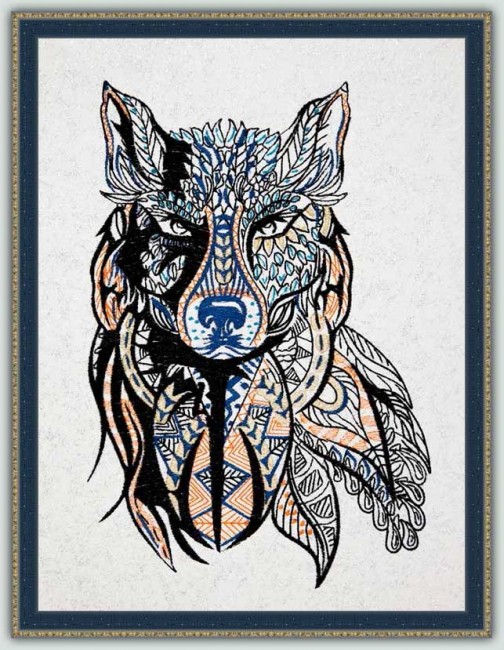 BFC1541 Large Tribal Wolf