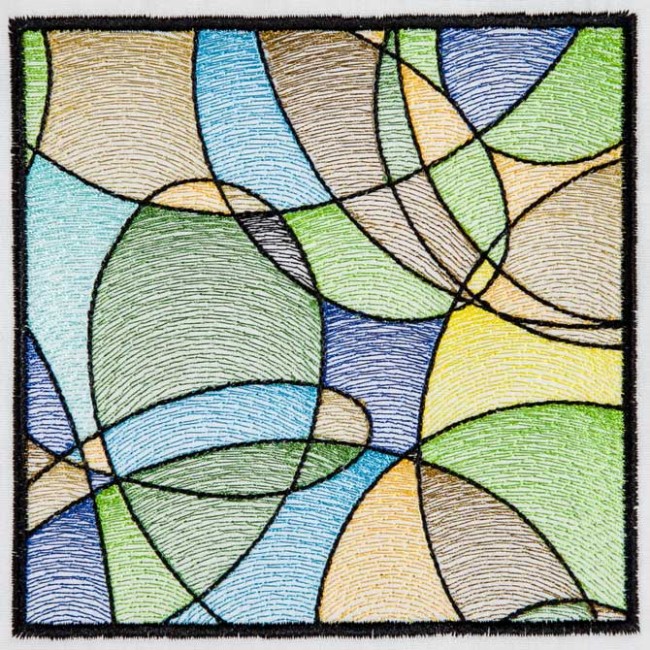 BFC1543 Stained Glass Quilt Squares-Abstract Patterns